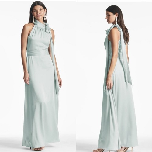 Sachin & Babi Kayla Tie Neck Gown Jade Green 20W - Picture 2 of 8
