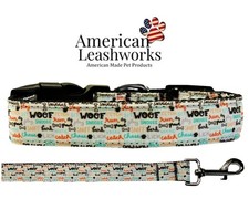 "Woof A Lot" Made In America - Nylon Leashes and Collars