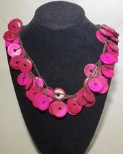 Wooden Bead Necklace Statement Boho Beaded Necklace N2046