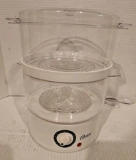 Oster Double Tiered 5 Quart Electric Food Steamer CKSTSTMD5-W