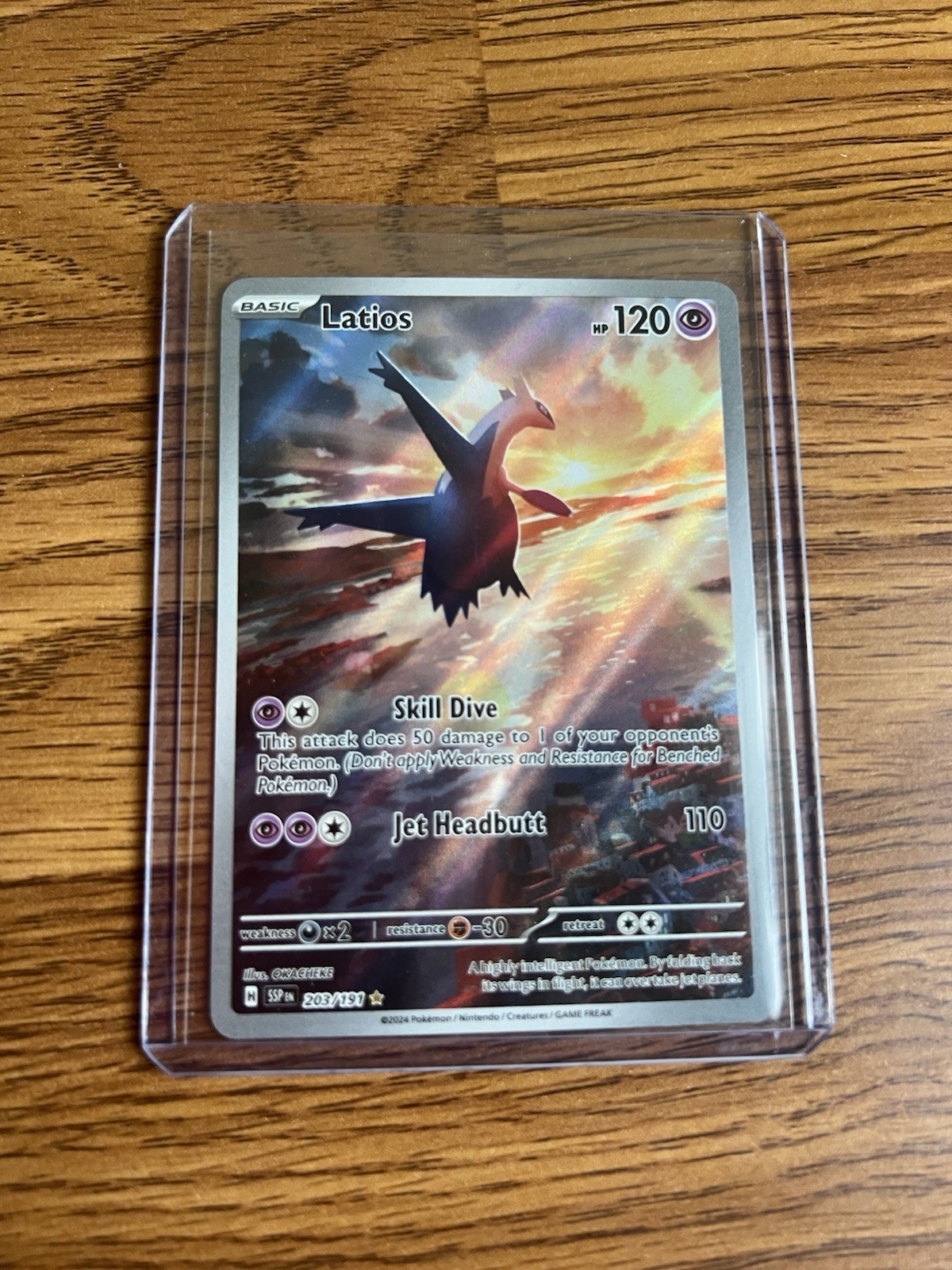 Pokemon Latios 203/191 Surging Sparks Super Secret Alternative Art Rare