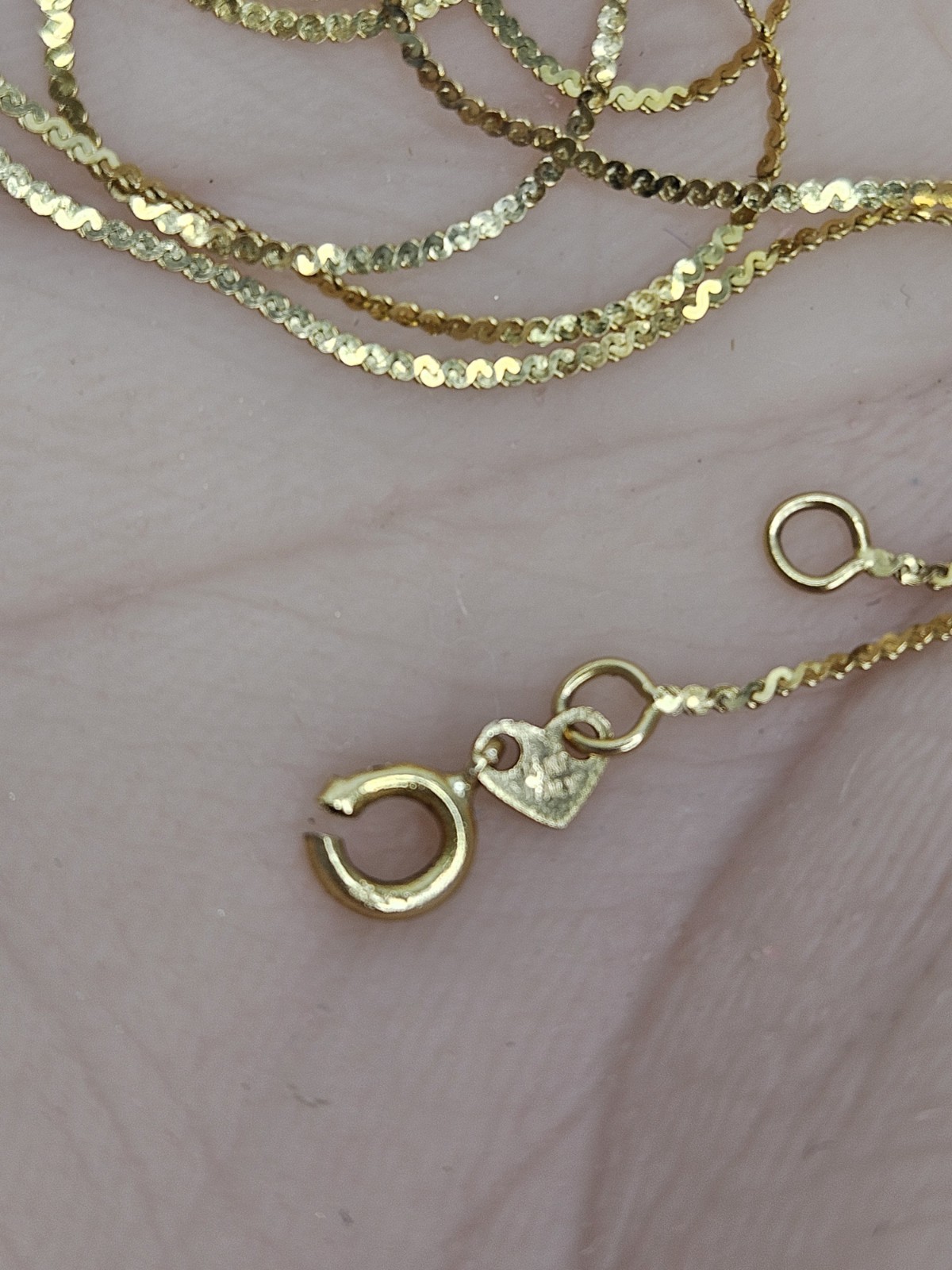 14k Solid Serpentine Gold Chain - image 7