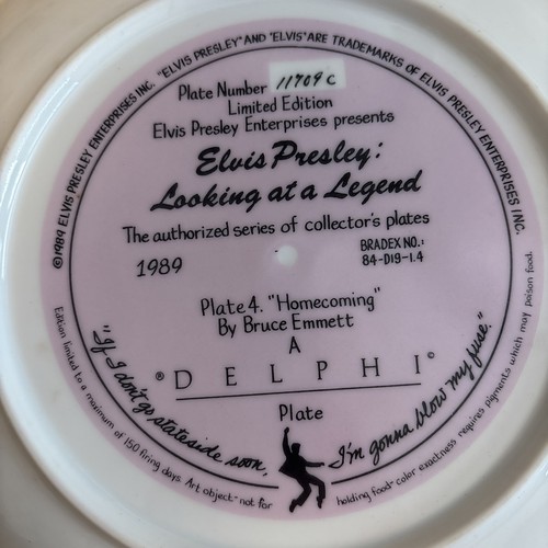 Vintage 1989 Elvis Presley: Looking At A Legend Collector’s Plates By Bruce Emmett - Bild 3 von 24