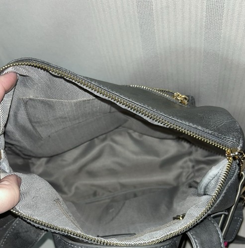 Modem + Chic Faux Leather Gray Convertible Backpack 12x14x5 - Picture 3 of 4