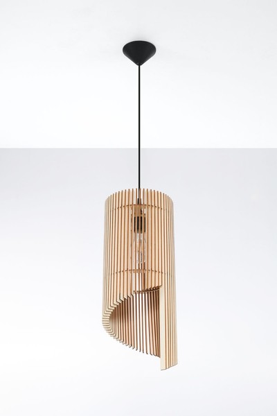 HäNgelampe Holz Modern Wohnlich E27 Tedusia Wohnzimmer Esstisch HäNgeleuchte-image