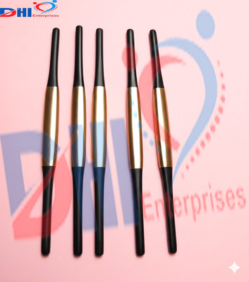 Double Ended TC Fomon Nasal Rasp Set of 5 Pcs ENT Bone File Gold Black DHI