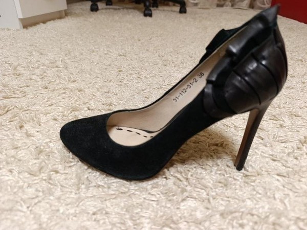 Women Paolo Conte Heels Black Suede 38