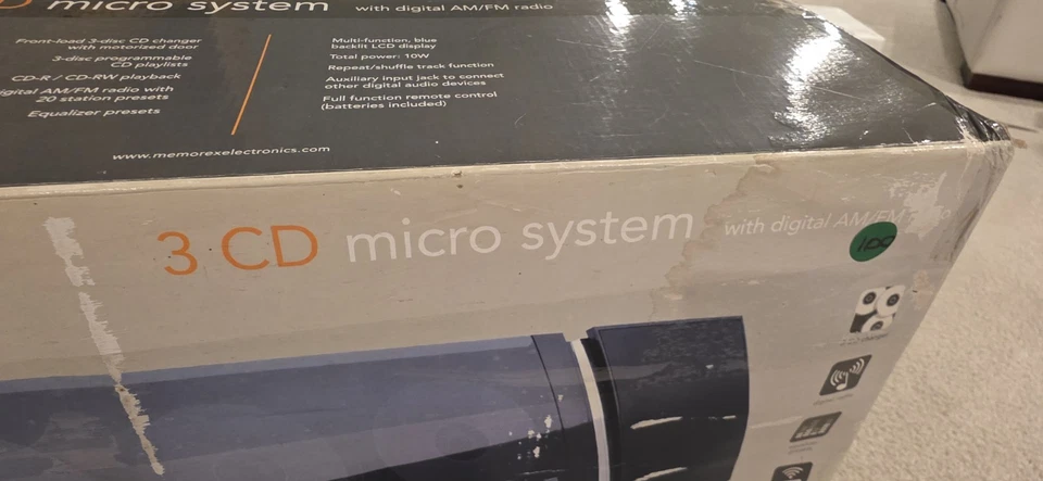 Memorex Micro System MX4143 / Cambiador de 3 cd, radio digital con altavoces estéreo  Foto 2 de 4