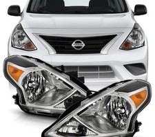 NEW 2015-2019 Nissan Versa Factory Style Headlights Headlamps Pair Left & Right