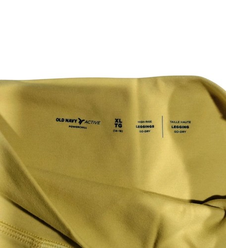 Old Navy Active PowerChill High Rise Go-Dry Leggings Yellow girls Sz XL (14-16) - Picture 2 of 7