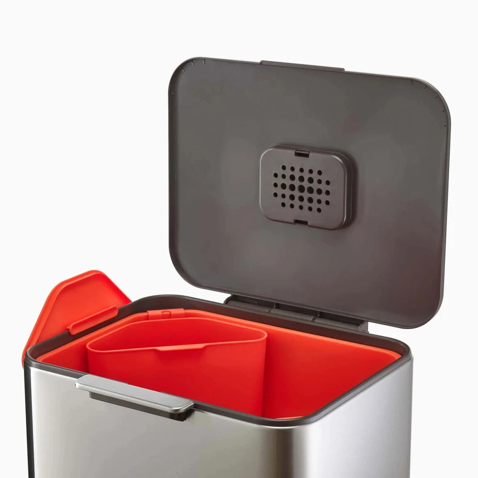 JOSEPH JOSEPH Totem Max Pattumiera Raccolta Differenziata 60L Acciaio 81x40cm - Immagine 3 di 4