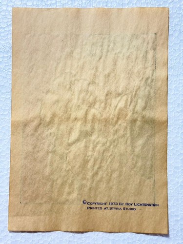 Roy Lichtenstein (Handmade) Drawing on antique paper Signed and Sealed. - Picture 2 of 2