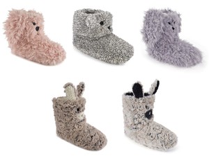 grey slipper boots ladies