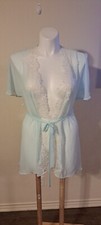 jonquil by diane samandi Robe GREEN MEDIUM Lace Detail W/BELT