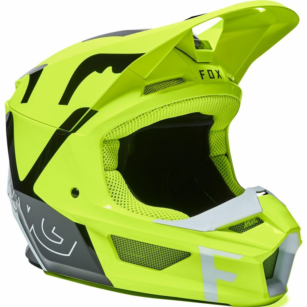 CASCO BAMBINO FOX V1 SKEW ECE giallo fluo motocross enduro