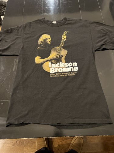 Seltenes offizielles 2018 Jackson Browne Juni 2018 Konzert TOUR SHIRT schwarz LARGE neu ohne Etikett