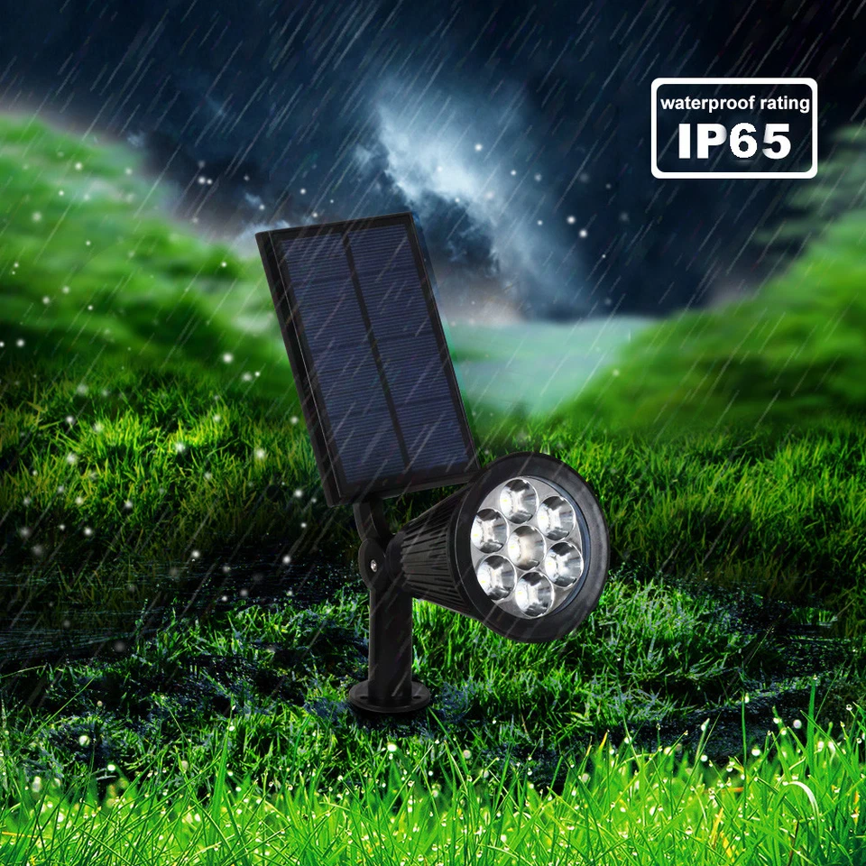 2Pack Solar LED Spotlight Garden Outdoor Lawn Lamp Landscape Wall Lamp Green US - Image 4 of 4