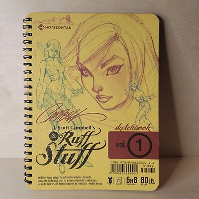 J. Scott Campbell The Ruff Stuff Sketchbook Vol. 1 1st Edition SIGNED 