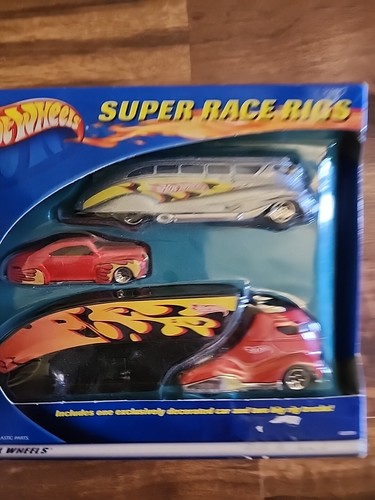 2002 Hot Wheels Super Race Rigs Tail Dragger, Art Deco Bus And Cabover Truck Set - Picture 4 of 4