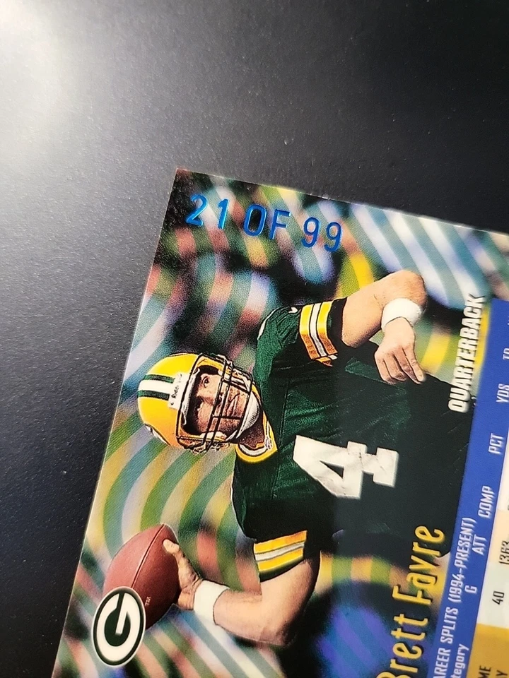 1999 Flair Showcase Brett Favre LEGACY COLLECTION  /99  - Image 3 of 3
