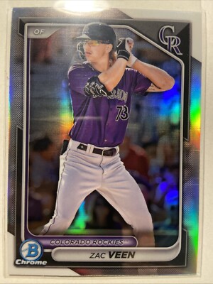 2024 Bowman Chrome Draft Refractor BDC61 Zac Veen (RC)