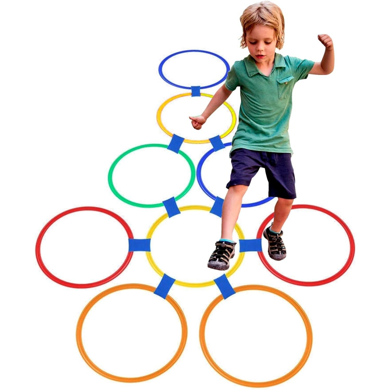 Hopscotch Ring Game Set with 10 Rings & 15 Connectors