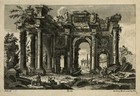Antique Print-A landscape with a classical ruin of a temple-Demachy-ca. 1770