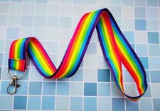 Rainbow Lanyard 17-Inch Length, Single Clasp 2019 Brand New Accessory Import