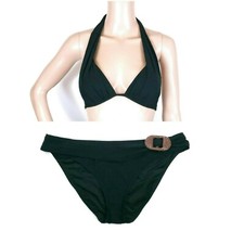 Victoria's Secret Women 2pc Bikini Color Black Size Top M Bottom L