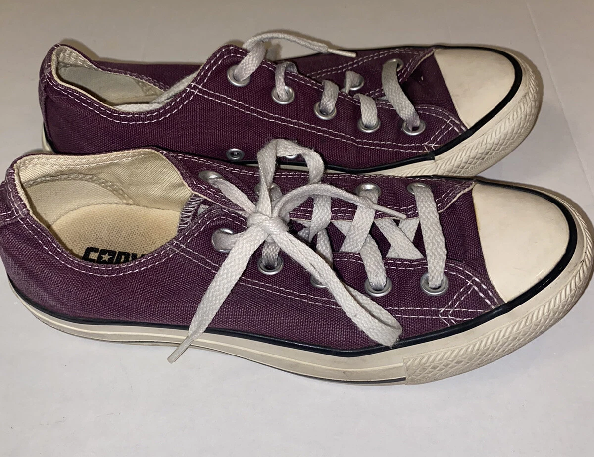 Converse Unisex All Star Plum Purple Low Lace Up Sneakers Size Men