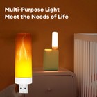 1-4X USB LED Flame Effect Flickering Fire Lights Flameless Candle Tea Lamp Bulbs