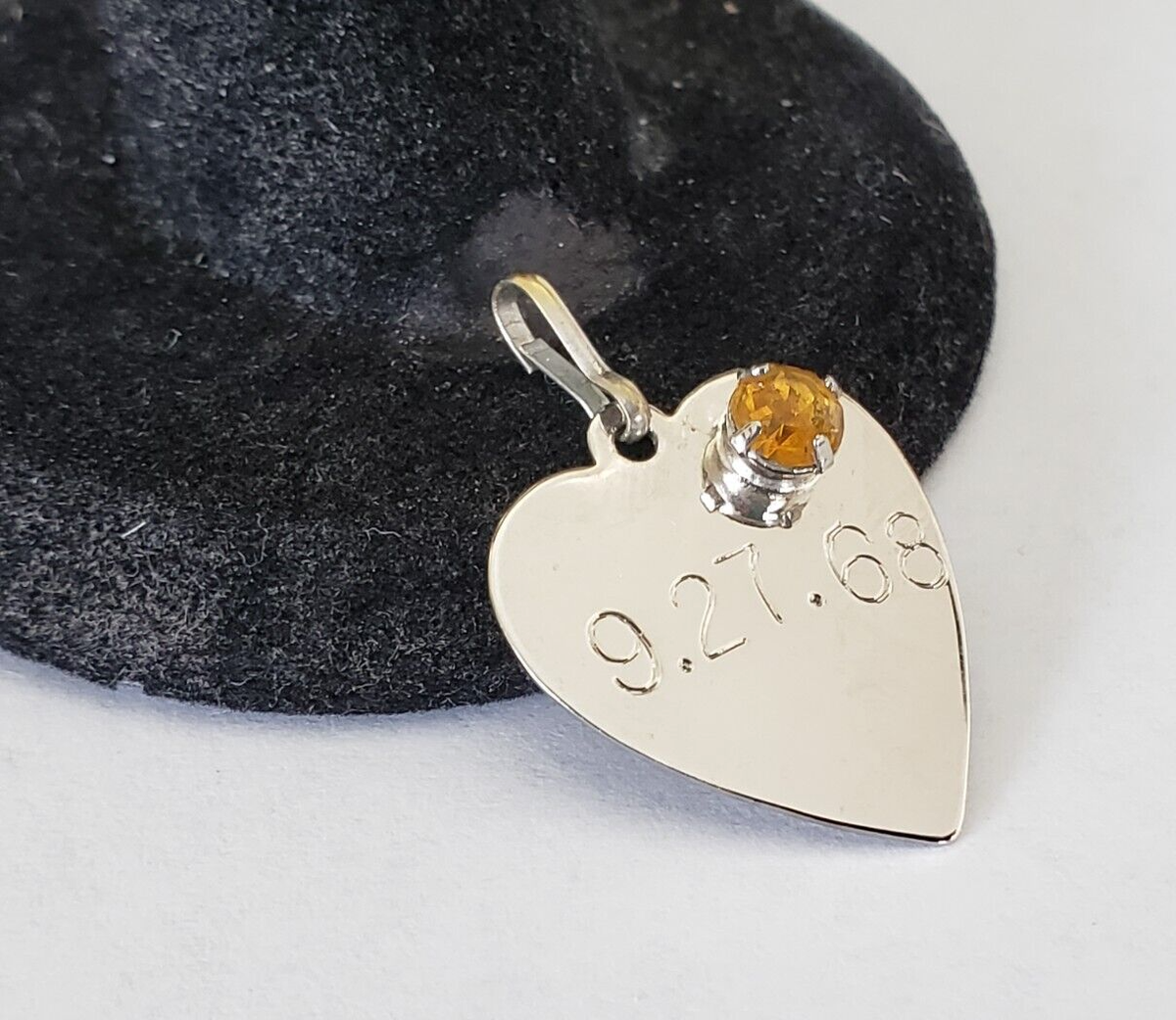 Sterling Silver Birth Stone Heart Charm