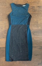 Nikbik Womens studded Dress Sz S Lined Bodycon mini 5003