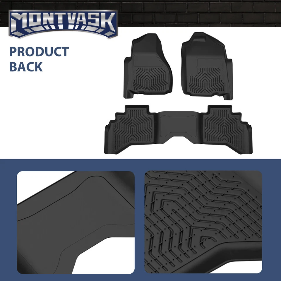 3D Molded TPE Floor Mats Fit For 2003-2008 Dodge Ram 1500 2500 3500 Quad Cab Foto 4 de 4