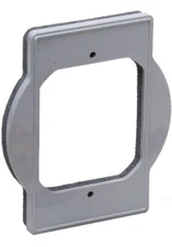 Hubbell Taymac PRBA400G Gray Polycarbonate 1-Gang Round Box Adapter 0.37 D in.