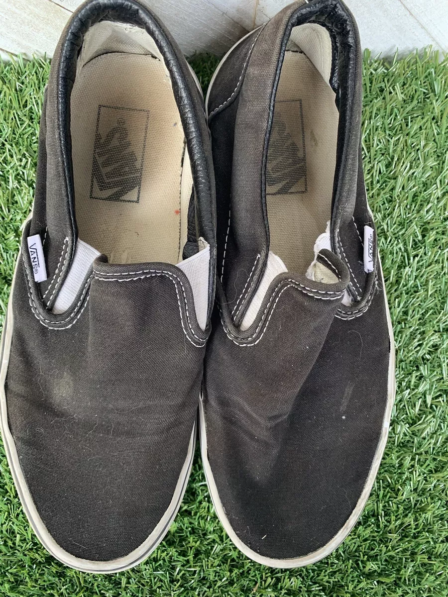 Chaussures Vans noir enfiler mocassins hommes taille 7 femmes taille 8 5