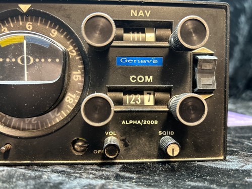 * Alpha 200B Vintage GENAVE Nav/Comm Aircraft Radio part or display - Bild 7 von 12