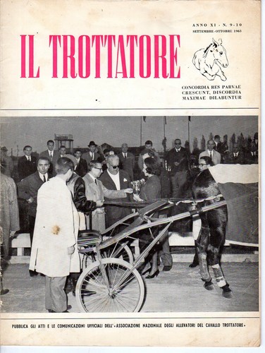 Zeitschrift IL TROTTATORE Jahr 1963 Ausgabe 9-10