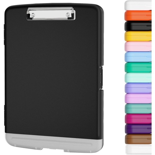 Clipboard Storage,8.5 x 11 Organization Box w/Pen Holder & A4 Legal Paper Folder
