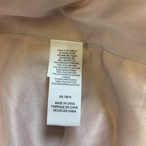 Lucky Brand Blush Faux Fur Jacket With Copper Hardware Size Small S/P - Picture 5 of 11