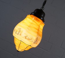 elegante lampada a sfera plafoniera sfera sospensione dipinta a mano art deco...