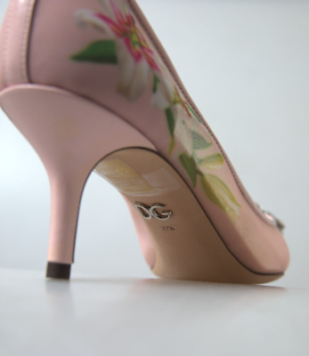 DOLCE & GABBANA Shoes Pumps Pink Floral Crystal Heels s DOLCE & GABBANA Shoes Pumps Pink Floral Crystal Heels s