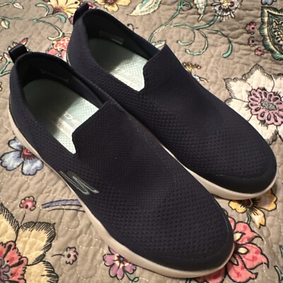 Skechers Go Walk Massage Fit-Tidal Navy Slip On Size
