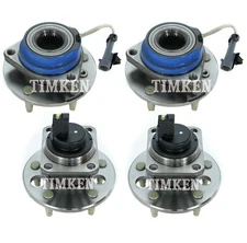 Front and Rear Wheel Bearing & Hub Assembly Kit Timken For LeSabre Aurora FWD