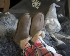 Follkee Sheepskin Slippers Wool House Shoes Women Slippers Men Slippers