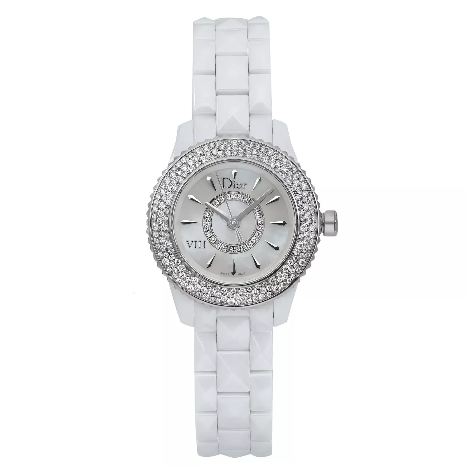 Montre pour femme à quartz Christian Dior VIII Hi Tech Céramique cadran MOP CD1221E4C001 