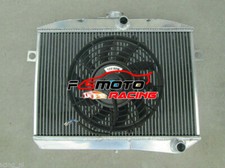 Radiador de aluminio + ventilador para Volvo Amazon Combi P1800 S/E/ES B18 B20 GT 1959-1973