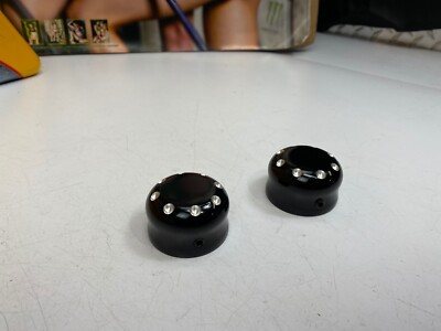  Harley Covington Rear Dimpled Black Axle Covers 
