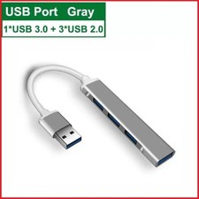 HUB USB 3.0 4 PORTE SDOPPIATORE SPLITTER PER PC NOTEBOOK LAPTOP MAC MULTIPORTA