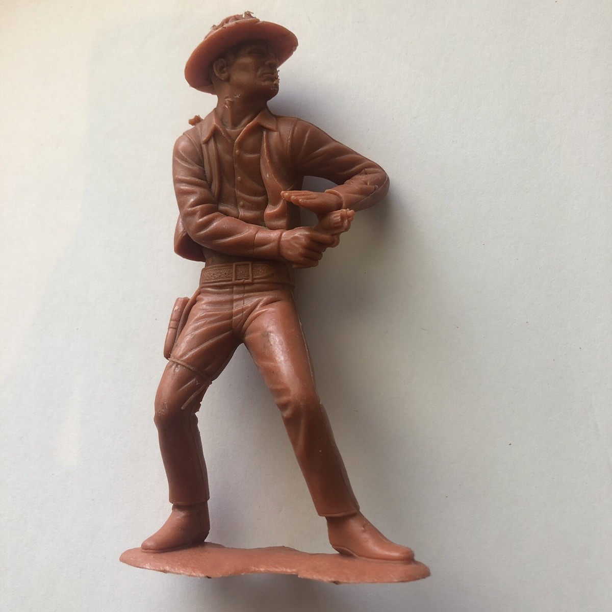 Louis Marx And Co. Vintage 1954 Cowboy brown 6” plastic toy